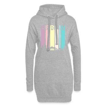Berlin - Sweat-shirt à capuche long Femme - gris chiné - Devant