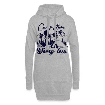 Camping Wohnmobil Van Vintage im Wohnwagen Caravan - Hoodie-Kleid - Grau meliert - Vorne