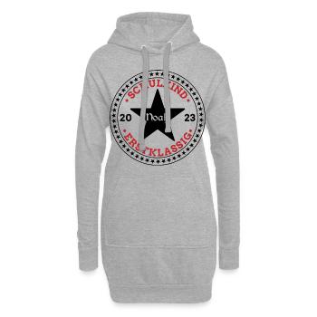 Schulkind 2023 Noah Schüler Erstklassig - Hoodie-Kleid - Grau meliert - Vorne