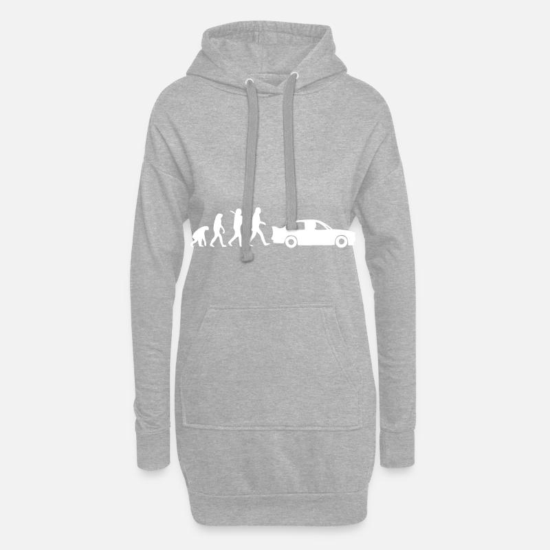 Evolution Auto Geschenk - Hoodie-Kleid - Grau meliert