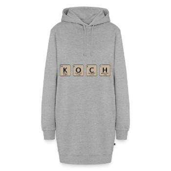 Koch Chemie Elemente Kochen Küche Grill Geschenk - Hoodie-Kleid - Grau meliert - Vorne