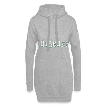 Badische Sprüche > Luusbueb - Hoodie-Kleid - Grau meliert - Vorne