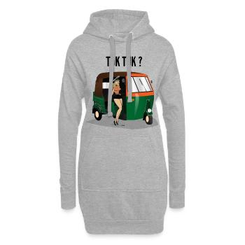 Tuk Tuk Driver / Geschenk / Geschenkidee - Hoodie-Kleid - Grau meliert - Vorne