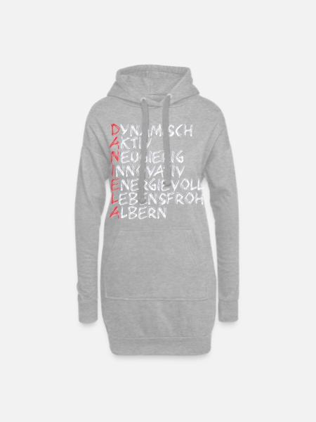 Daniela - Hoodie-Kleid - Grau meliert