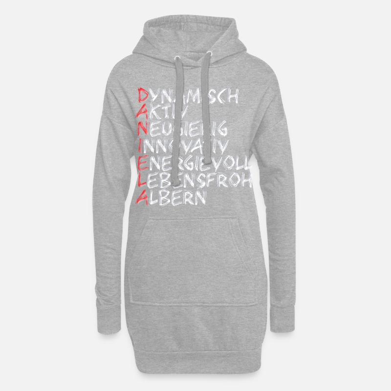 Daniela - Hoodie-Kleid - Grau meliert