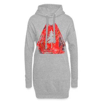 tanne e 13 - Hoodie-Kleid - Grau meliert - Vorne