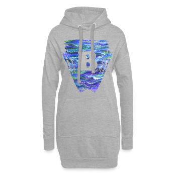 Triangle E 103 B - Sweat-shirt à capuche long Femme - gris chiné - Devant