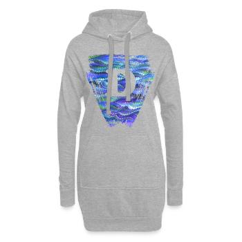 Triangle E 103 D - Sweat-shirt à capuche long Femme - gris chiné - Devant