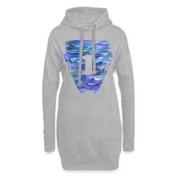 Dreieck E 103 I - Sweat-shirt à capuche long Femme - gris chiné - Devant