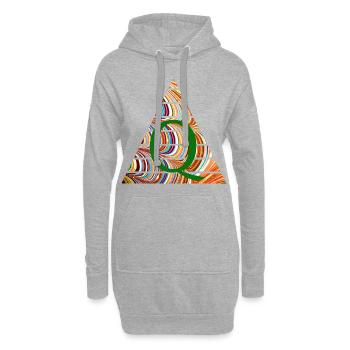 Dreieck E 56 Q - Sweat-shirt à capuche long Femme - gris chiné - Devant