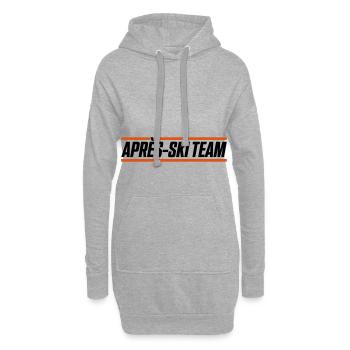 apres ski team - Hoodie Dress - heather grey - Front
