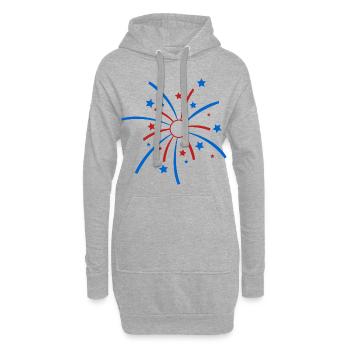 Fireworks Silvester Feuerwerk Geschenk Neujahr - Hoodie-Kleid - Grau meliert - Vorne