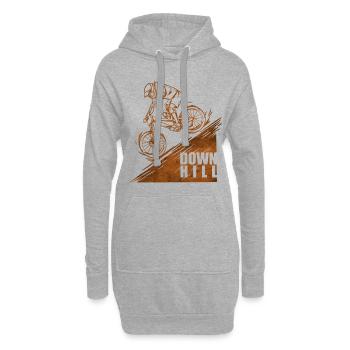 BMX descente rider vtt vélo de course - Sweat-shirt à capuche long Femme - gris chiné - Devant
