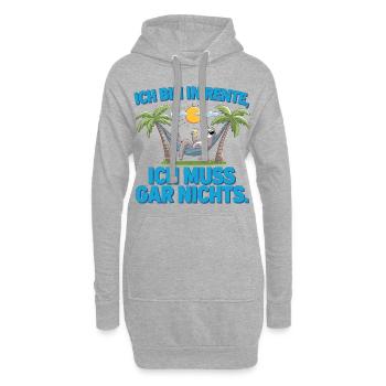 Je suis à la retraite, je n’ai rien à faire - Sweat-shirt à capuche long Femme - gris chiné - Devant