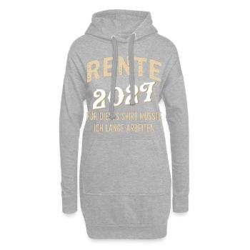 Rente 2027 - Für Dieses Shirt Musste Ich Lange - Hoodie-Kleid - Grau meliert - Vorne