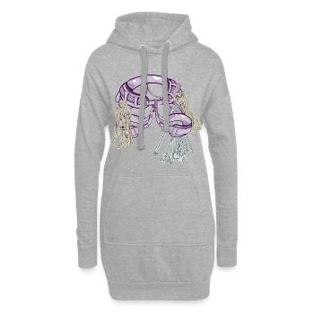 Matériel d’escalade traditionnel et harnais - Sweat-shirt à capuche long Femme - gris chiné - Devant