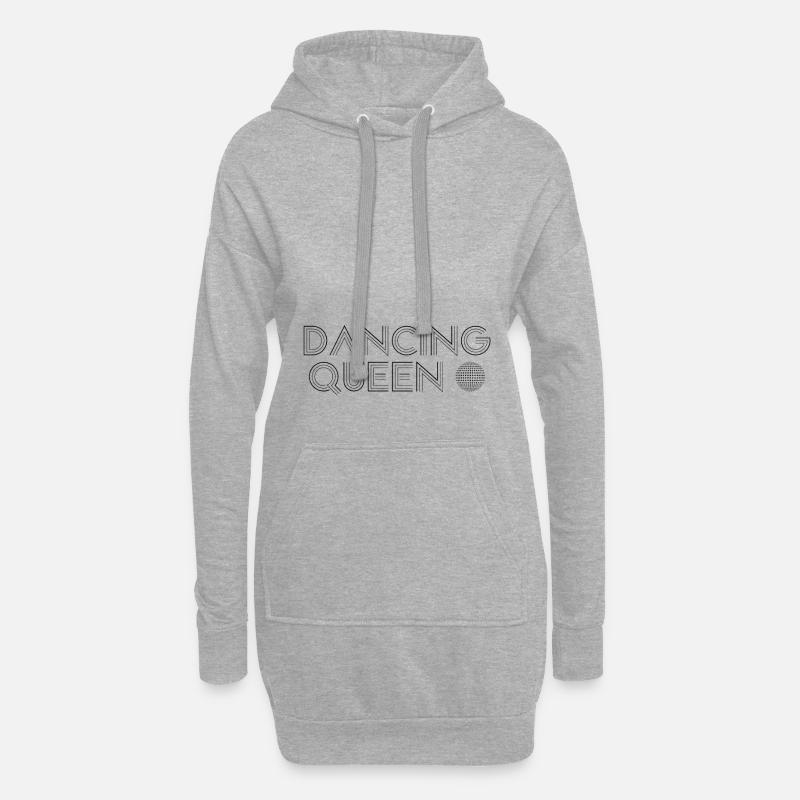 Dancing Queen Geschenkidee - Hoodie-Kleid - Grau meliert
