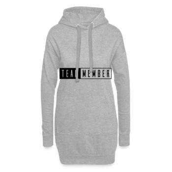 timbre de membre de l'équipe - Sweat-shirt à capuche long Femme - gris chiné - Devant