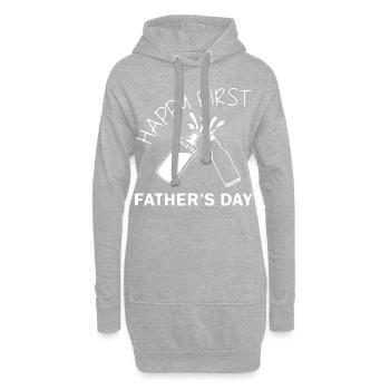 Vatertag - Hoodie-Kleid - Grau meliert - Vorne