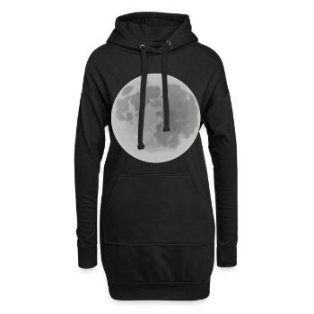 Mond - Hoodie-Kleid - Schwarz - Vorne