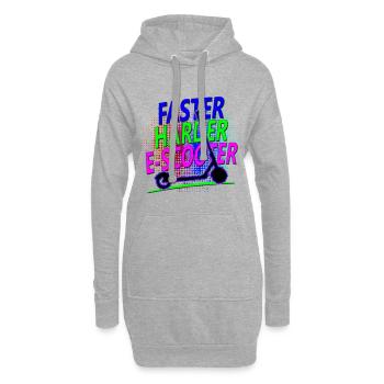 Faster Escooter Scooter électrique E-Roller - Sweat-shirt à capuche long Femme - gris chiné - Devant
