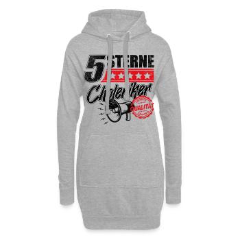 5 Sterne Choleriker Schreihals Büro Geschenkidee - Hoodie-Kleid - Grau meliert - Vorne
