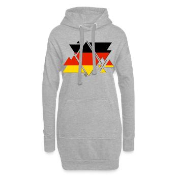 Deutschland Germany Flagge Flag - Hoodie-Kleid - Grau meliert - Vorne