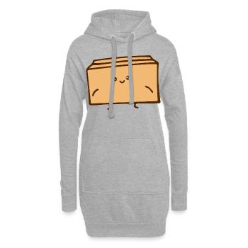 Cardboard - Funny - Packaging - Hoodie Dress - heather grey - Front