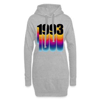 1993 Année de naissance - Sweat-shirt à capuche long Femme - gris chiné - Devant