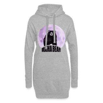 Mama Bear proud Mommy stolze Mutter - Hoodie-Kleid - Grau meliert - Vorne