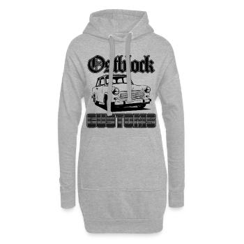 Trabi Trabbi Ostblock Customs DDR Auto - Hoodie-Kleid - Grau meliert - Vorne