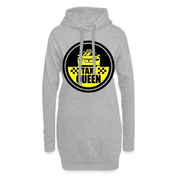 Taxi Königin - Taxi Queen - Hoodie-Kleid - Grau meliert - Vorne