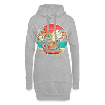 Gitarre - Hoodie-Kleid - Grau meliert - Vorne