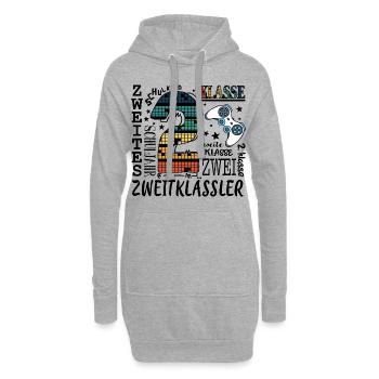 2. Klasse Gaming - Hoodie-Kleid - Grau meliert - Vorne