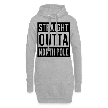 Droit Outta Pôle Nord - Sweat-shirt à capuche long Femme - gris chiné - Devant