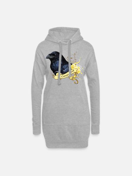Raven - Hoodie Dress - heather grey