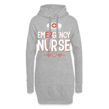 Infirmière infirmière - Sweat-shirt à capuche long Femme - gris chiné - Devant