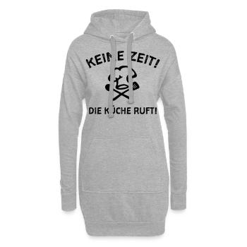 Koch Köchin Witzige Sprüche - Hoodie-Kleid - Grau meliert - Vorne