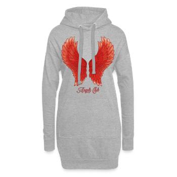 Angels Club - rot - Hoodie-Kleid - Grau meliert - Vorne