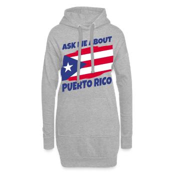 Porto Rico - Sweat-shirt à capuche long Femme - gris chiné - Devant