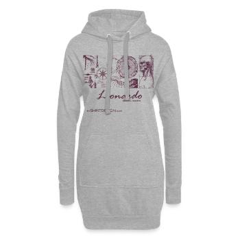 Série spéciale Leonardo - Sweat-shirt à capuche long Femme - gris chiné - Devant