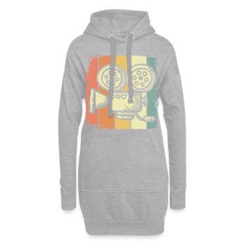 Video filmen - Hoodie-Kleid - Grau meliert - Vorne