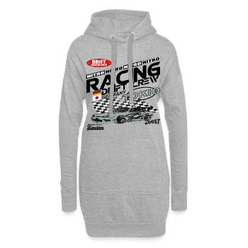 Racing "Drifting" - Hoodie-Kleid - Grau meliert - Vorne