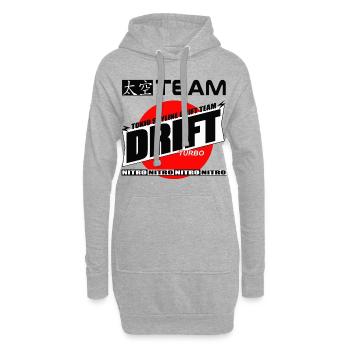 Drift Racing Team - Sweat-shirt à capuche long Femme - gris chiné - Devant