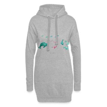 Robben - Hoodie-Kleid - Grau meliert - Vorne