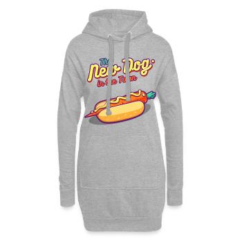 The New Dog in the Town - Hoodie-Kleid - Grau meliert - Vorne