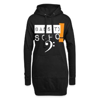 Basst scho! Musiker Musikliebhaber Musik Bass - Hoodie-Kleid - Schwarz - Vorne