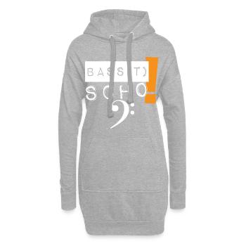 Basst scho! Musiker Musikliebhaber Musik Bass - Hoodie-Kleid - Grau meliert - Vorne