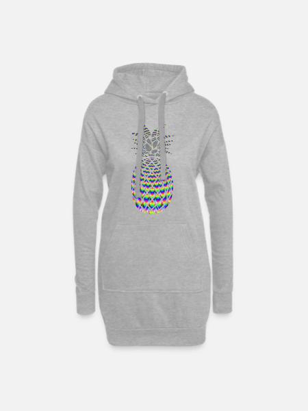 PSYCHEDELIC ANANAS - Hoodie Dress - heather grey
