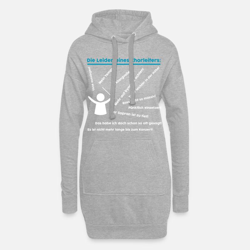 Die Leiden eines Chorleiters: Musiker Dirigenten - Hoodie-Kleid - Grau meliert